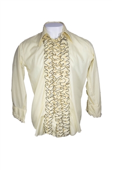 Michael Jacksons Personally Owned and Event Worn Yellow After Six Button Up Long Sleeve Shirt (Manager LOA)